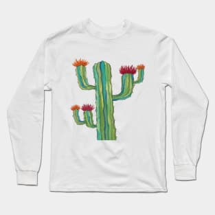 Watercolor Cactus Long Sleeve T-Shirt